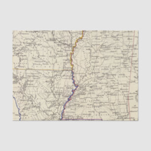 Arkansas, Louisiana und Mississippi Seidenpapier