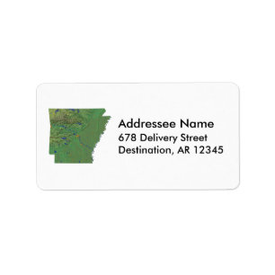 Arkansas Map Address Label Adressaufkleber