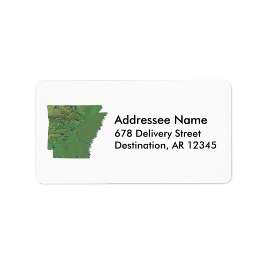 Arkansas Map Address Label Adressaufkleber (Vorne)