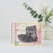 Arkansas Map Art Postkarte (Stehend Vorderseite)