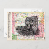 Arkansas Map Art Postkarte (Vorne/Hinten)