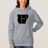 Arkansas Map Belong Staatsstolz Hoodie (Vorderseite)