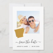 Arkansas Map Foto Wedding Save the Date Card (Vorderseite)
