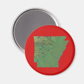 Arkansas Map Magnet (Vorderseite/Rückseite)