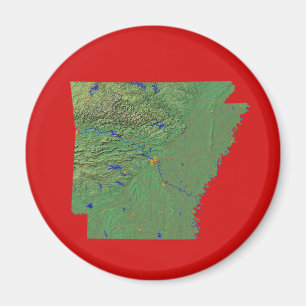 Arkansas Map Magnet