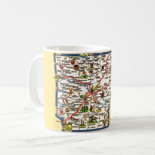 Arkansas Map Mug Kaffeetasse (Vorderseite Links)