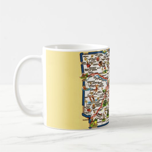Arkansas Map Mug Kaffeetasse (Links)