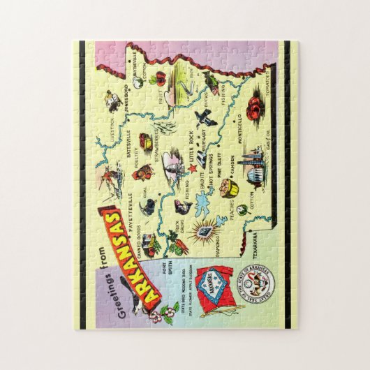 Arkansas Map Puzzle (Vertikal)