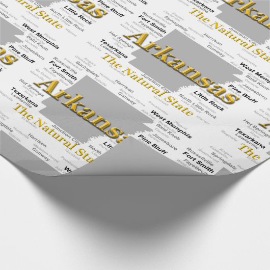 Arkansas Map Silhouette Geschenkpapier (Ecke)