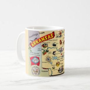 Arkansas Map-Tasse Kaffeetasse