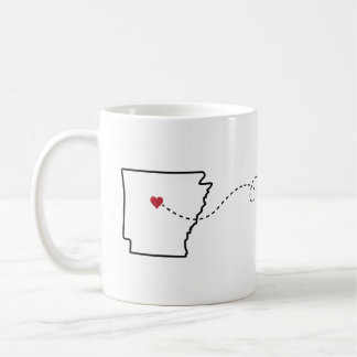 Arkansas nach Texas - Heart2Heart Coffee Tasse