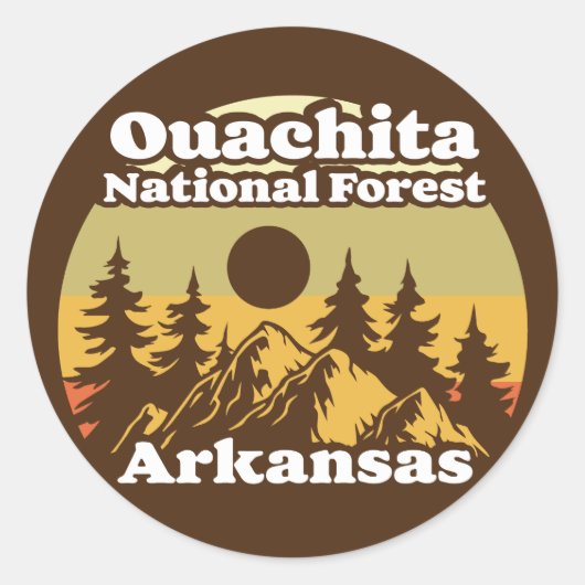 Arkansas National Forest Ouachita Runder Aufkleber (Vorderseite)