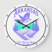 Arkansas Natural State Timepiece Große Wanduhr (Vorderseite)
