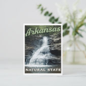 Arkansas Natural State Waterfall Postkarte (Stehend Vorderseite)