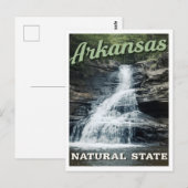Arkansas Natural State Waterfall Postkarte (Vorne/Hinten)