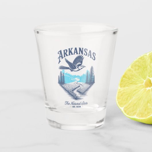 Arkansas – Nature’s Playground Schnapsglas (Vorderseite)