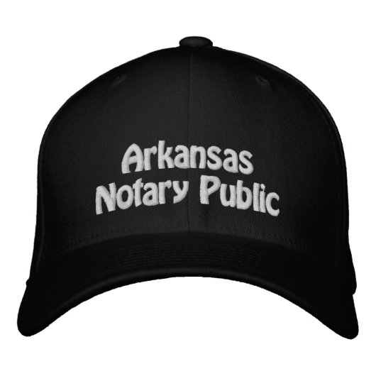 Arkansas Notar Öffentlich bestickte Baseball Cap Baseballkappe (Vorderseite)