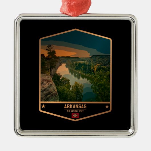 Arkansas Ornament Aus Metall (Vorne)