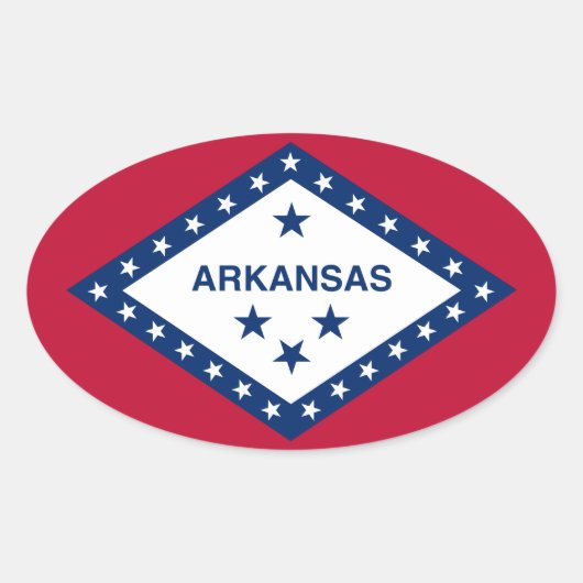 Arkansas Ovaler Aufkleber (Vorderseite)