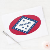 Arkansas Ovaler Aufkleber (Umschlag)