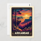Arkansas | Patriotischer Geist Vintag Postkarte (Vorne/Hinten)