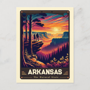 Arkansas Patriotischer Geist Vintage Postkarte
