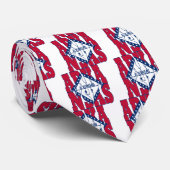 Arkansas patriotischer Text auf der Staatsflagge Krawatte (Gerollt)