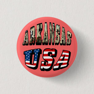 Arkansas Picture und USA Flag Text Button