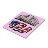 Arkansas Picture und USA Flag Text Fliese (Seite)
