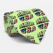 Arkansas Picture und USA Flag Text Krawatte (Gerollt)