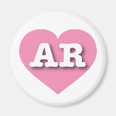 Arkansas Pink Heart - I Liebe AR Magnet (Vorne)