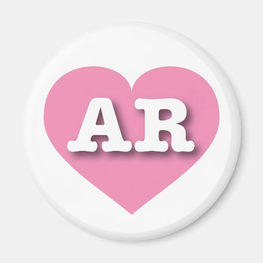 Arkansas Pink Heart - I Liebe AR Magnet (Vorne)