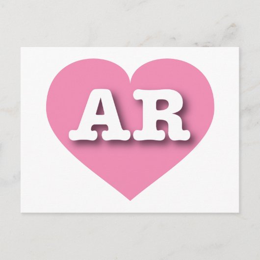 Arkansas Pink Heart - I Liebe AR Postkarte (Vorderseite)