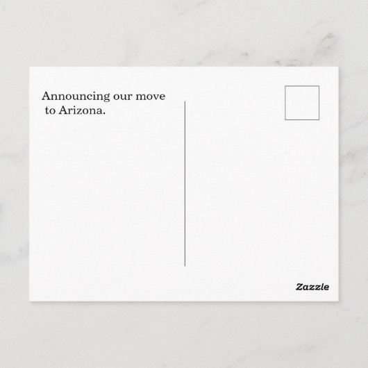 Arkansas Postkarte (Rückseite)