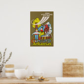Arkansas Print Travel Poster Art  (Küche)