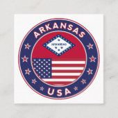 Arkansas Quadratische Visitenkarte (Vorderseite)