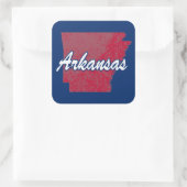 Arkansas Quadratischer Aufkleber (Tasche)