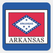 Arkansas Quadratischer Aufkleber (Vorderseite)