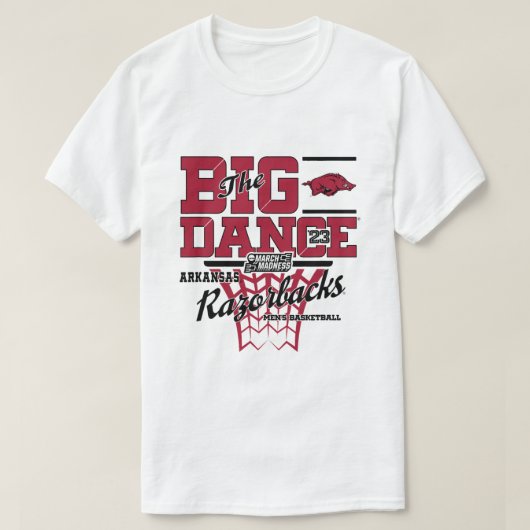 Arkansas Razorbacks März Madness Basketball Dance T-Shirt (Design vorne)