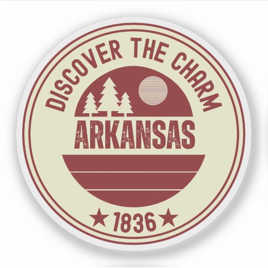 Arkansas Razorbacks - Naturgeschenk für Staat Aufkleber (Vorderseite)