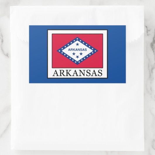 Arkansas Rechteckiger Aufkleber (Tasche)
