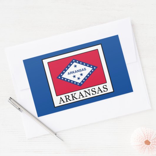 Arkansas Rechteckiger Aufkleber (Umschlag)