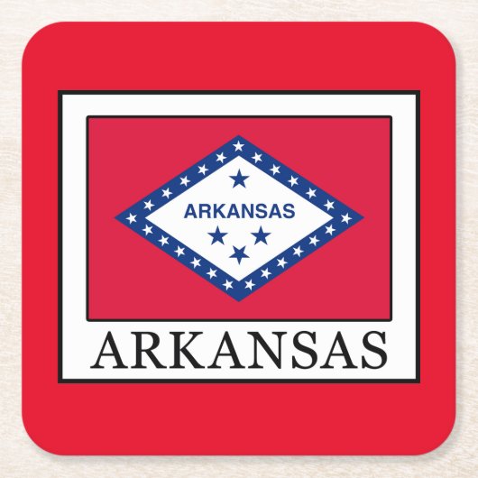 Arkansas Rechteckiger Pappuntersetzer (Vorderseite)