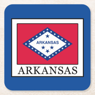 Arkansas Rechteckiger Pappuntersetzer