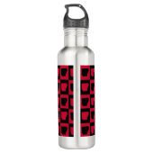 Arkansas Red and Black Pattern Edelstahlflasche (Rückseite)