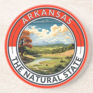 Arkansas Reise Kunst Abzeichen Getränkeuntersetzer