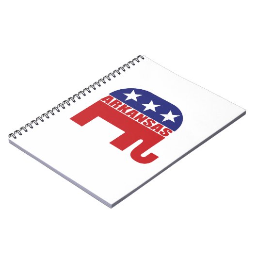Arkansas-Republikaner-Elefant Notizblock (Linke Seite)
