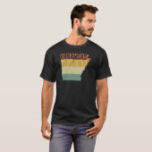 Arkansas Retro Sunset Vintag erschüttert T-Shirt (Vorne ganz)