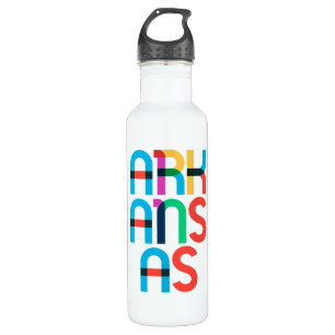 Arkansas Retro Vintag farbenfroher 80er Pop Art Ar Edelstahlflasche