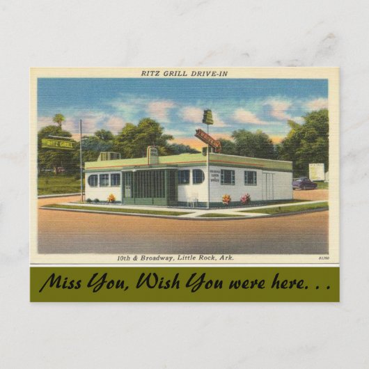Arkansas, Ritz Grill Drive-in Postkarte (Vorderseite)